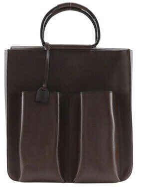 GUCCI Old Gucci Handbag 002.1118.0462 Brown leather unisex